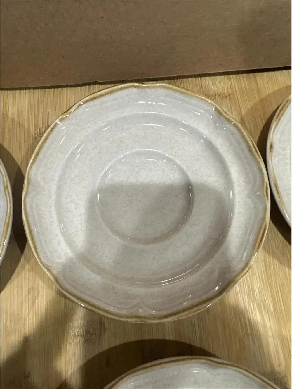VTG 6 International China Co Endura Collection Saucers Plates Stoneware Japan 6